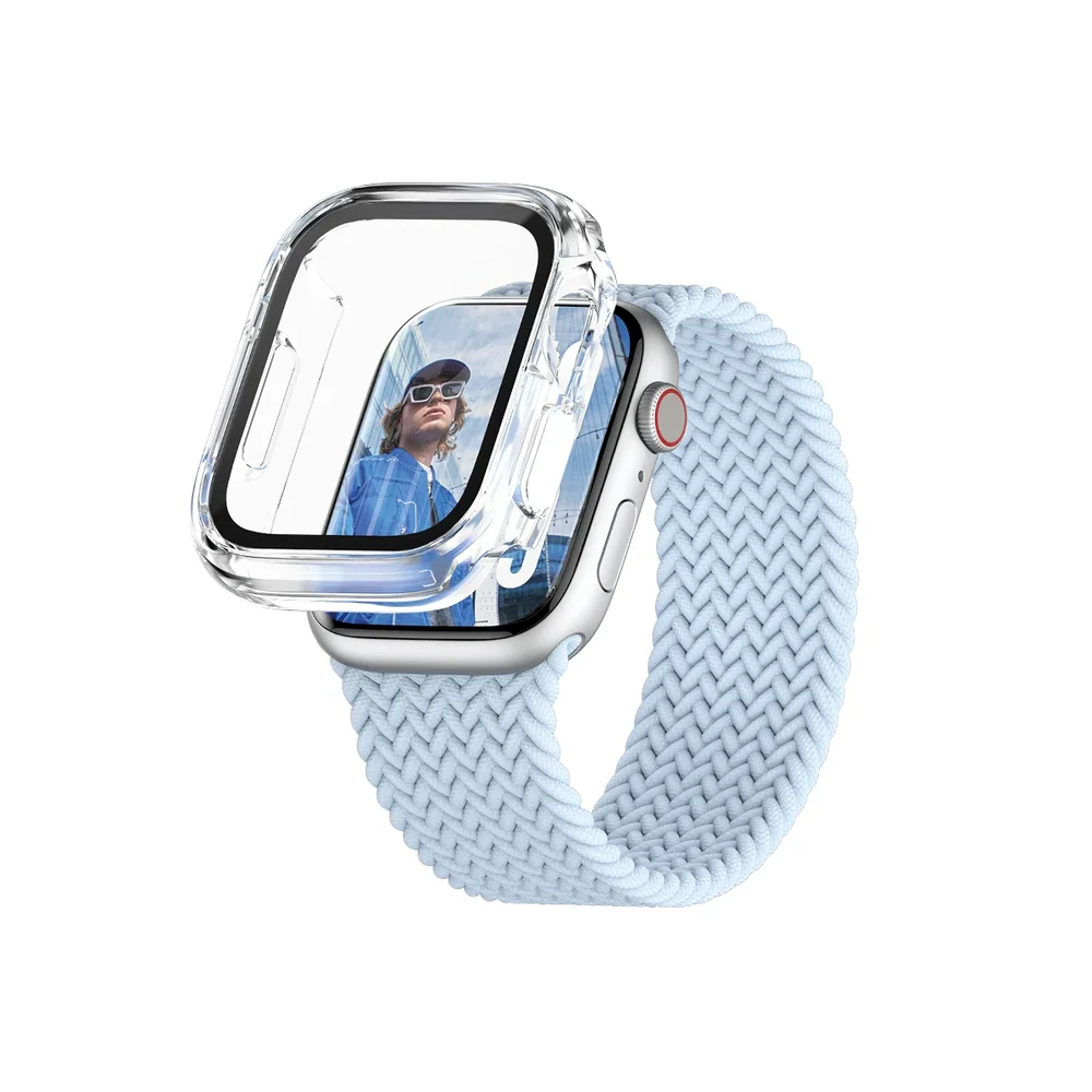 PanzerGlass Apple Watch Series 11 42mm Slankt heldekkende deksel med skjermbeskytter, gjennomsiktig