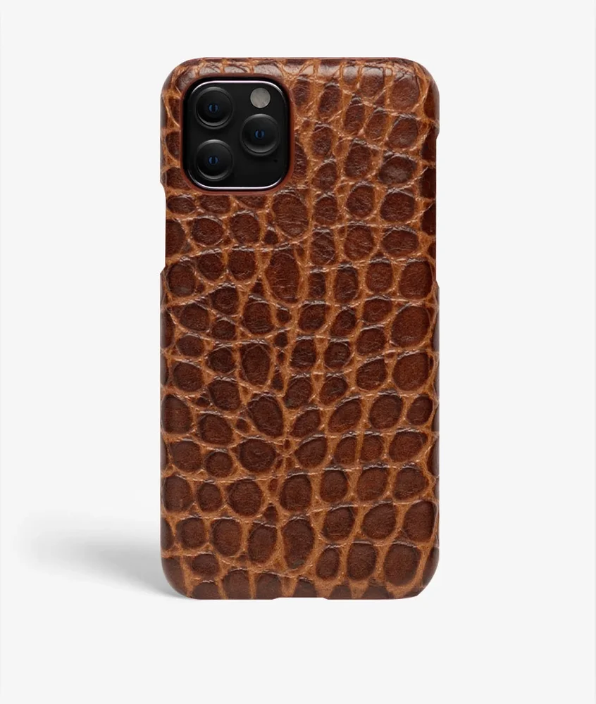 The Case Factory iPhone 11 Pro Deksel Small Croco Brun