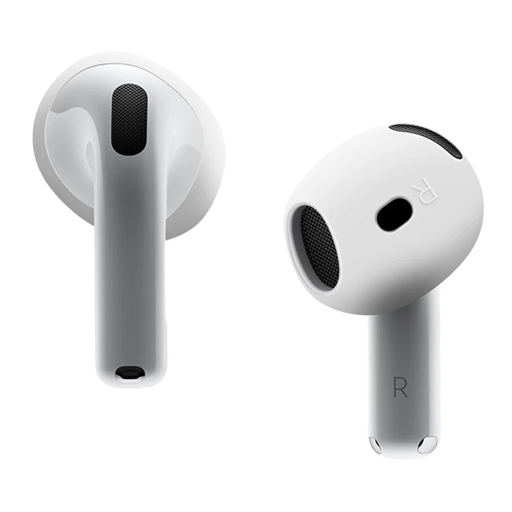 Apple AirPods 4 Øreputer i silikon, Frostet hvit Apple AirPods 4 Øreputer i silikon, Frostet hvit