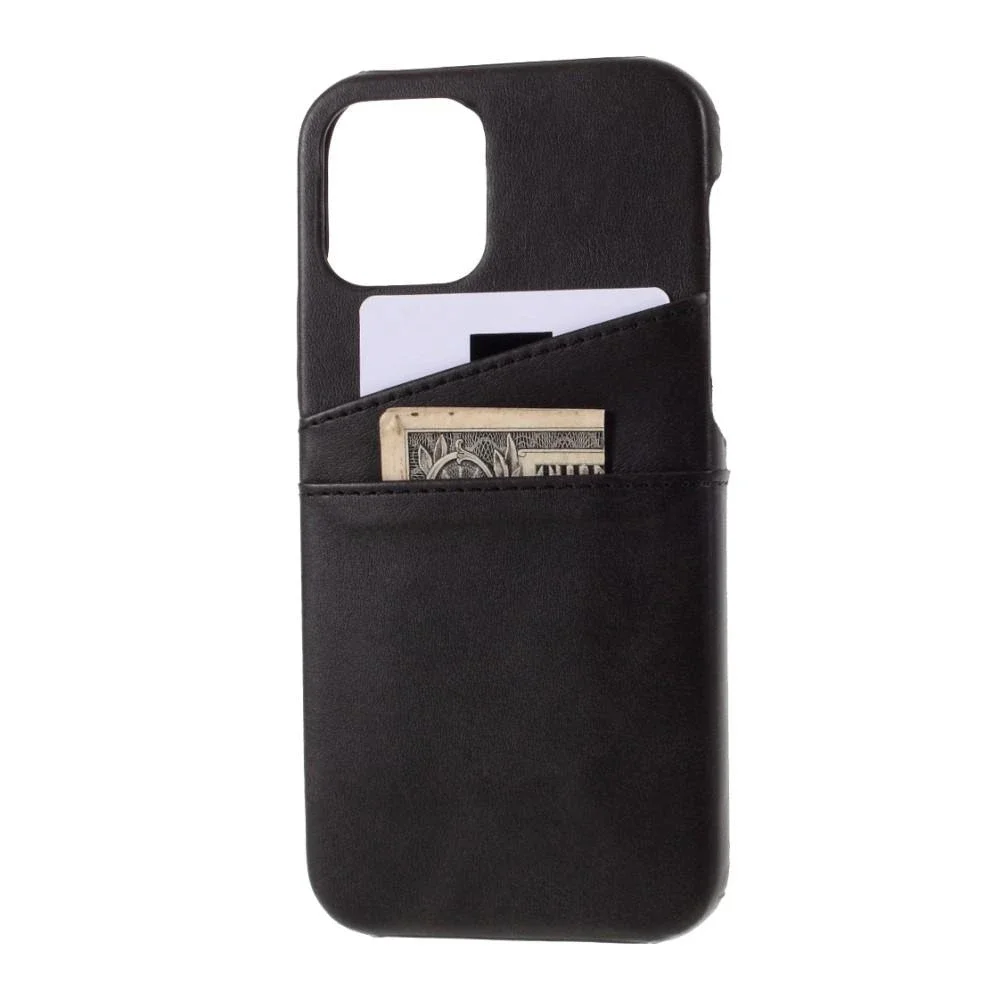 tectTech iPhone 12 Mini Stilig deksel med 2 kortlommer, Svart tectTech iPhone 12 Mini Stilig deksel med 2 kortlommer, Svart