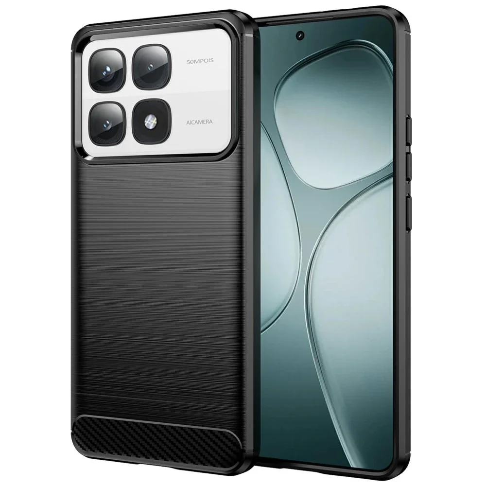 tectTech Xiaomi 14T Pro TPU-deksel Brushed, Svart